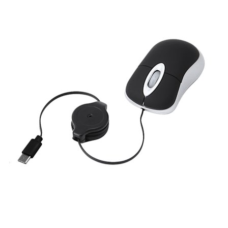 USB C Sladdansluten Mus Infällbar Kabel Liten Mus för Barn 1000DPI