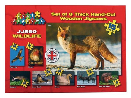 Pussel Nordiska djur 8 olika pussel - Lyreco - Skola och förskola - Lekmaterial - Pussel - Askpussel