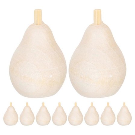 Puutyötarvikkeet Viimeistelemättömät Puuhedelmät Koristeluun 10 kpl [HK]