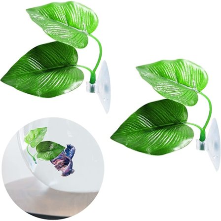 2-pack Beta Leaf Bed Fish Resting Leaf Betta Hängmatta Beta Tank Dekorationer Akvarieväxter Betta Fish Tillbehör För Liten Tank
