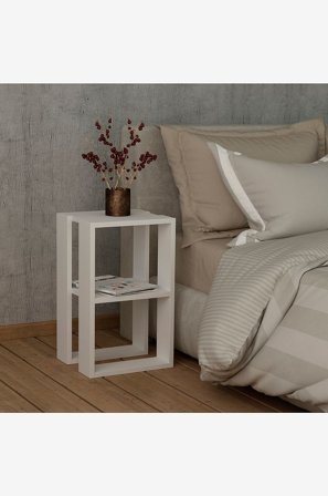 Homitis - Sengebord Lonie Dark Wenge - Hvid - Sengeborde - Fra Homeroom