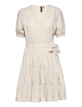 Yasflaxa Ss Dress - Icon S. Dresses Wrap Dresses Creme YAS