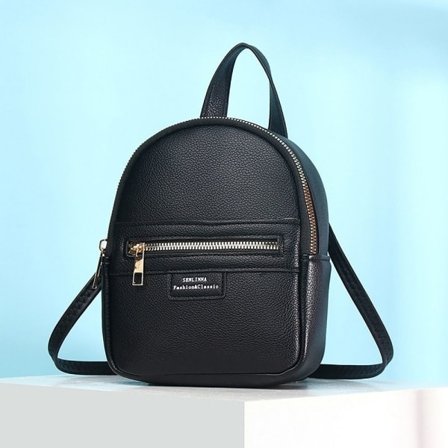 Enkel Axelväska Dam Ryggsäck SVART svart