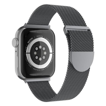 Apple Watch (45 mm) klockarmband i milanesisk fin mesh - Blå / Grå