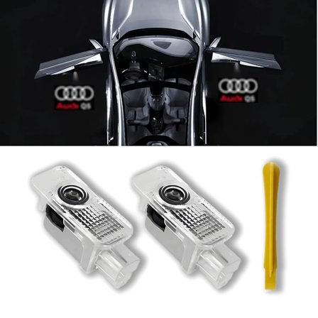 2 st Bildörrlampor Kompatibla med Audi Q5 Tillbehör, Super Stark Välkomstlampa Pöl Ljus