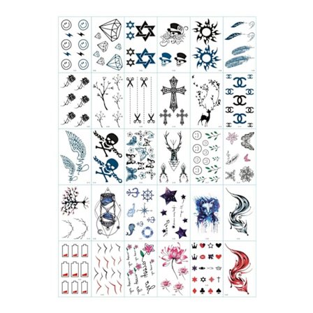 30-pack Temporära Tatueringar Faketatueringar Fejk Fake Tattoo