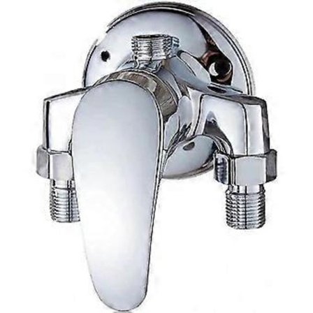 Suihkuhana Seiniin Asennettava Yksivivullinen Messinki Suihkuhana Kylmälle Ja Kuumalle Vedelle Kromi