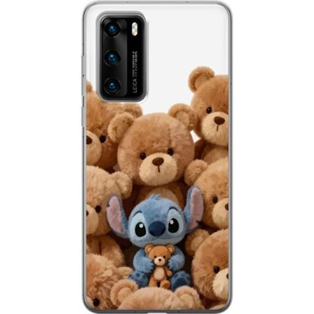 Kompatibel Mobilcover til Huawei Huawei P40 Sød og sikker illustration med Stitch omgivet af bamser, der skaber en varm og legende følelse for børn
