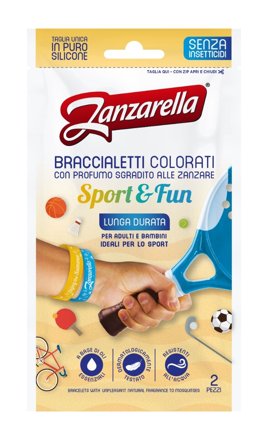 Zanzarella Sport E Fun Braccialetti Colorati 2 Pezzi