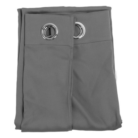 Grå termiske isolerte blendingsgardiner for soverom og stue 132x213cm