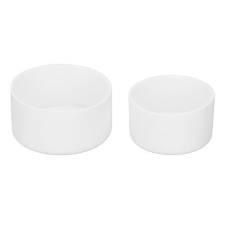 2-pak Silikone Ærme Cover til Vandflaske Bundbeskyttelse Hvid