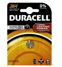 Duracell Batterie Silver Oxide, Knopfzelle, 364, 1.5V