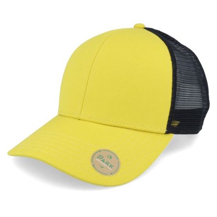 Park - Gul trucker Keps - Yellow/Black Sustainable Trucker @ Hatstore