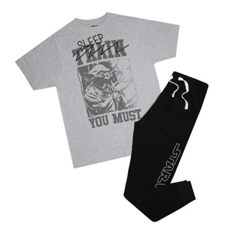 Star Wars Mens Sleep You Must Long Pyjamas Set M Grå/svart/vit
