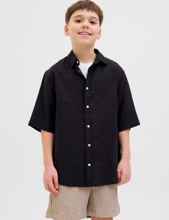 Jack & Jones Jorparos Oversized Shirt Ss Jnr - Black - 176