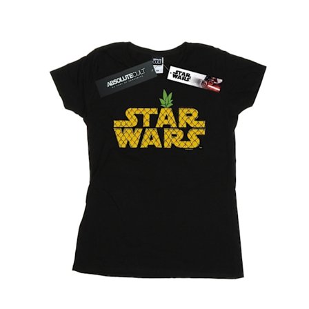 Star Wars Dam/Damer Ananaslogotyp Bomull T-shirt S Svart