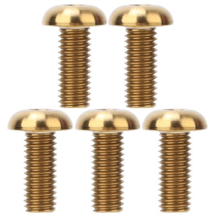 5 stk / Pakke Titanium Legering M5*12 Cykel Vandflaske Bur Bolte M5*10 Skivebremse Skruer (M5*12 Guld)