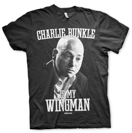 Charlie Runkle Is My Wingman T-Shirt (Svart) S - Partyninja.se