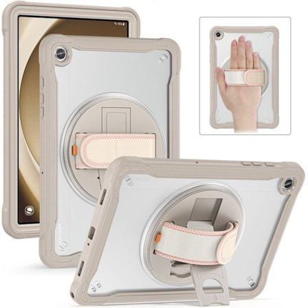 Samsung Galaxy Tab A9 Plus Skal med Handrem - Beige