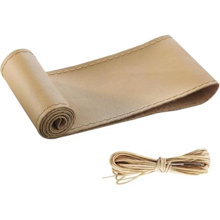 Lær Bilratt Sting På Deksel, Blonder Opp DIY Syratt Beskytter, Pustende Anti-Skli Mikrofiber Lær, (Beige)