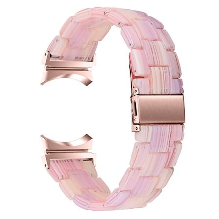 Coolt klockarmband i resin-stil för Samsung Galaxy Watch 4 - Sidenrosa