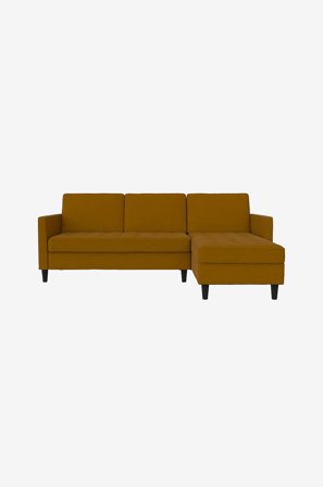 Dorel Home - Sohva vuodesohva 3-paikkainen ja Chaise Presley - Keltainen - Vuodesohvat - - Homeroom