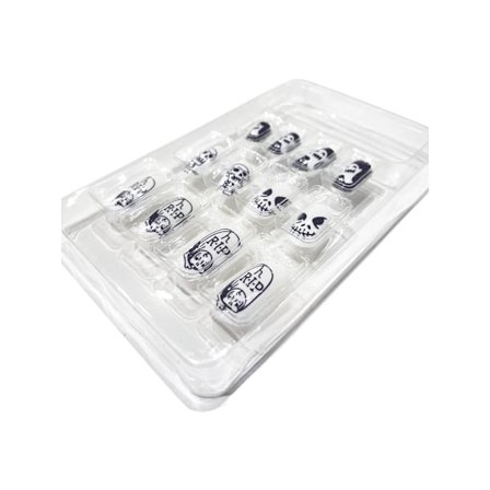 Loose nails with halloween theme ghost skeleton skull tombstone