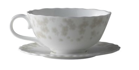 Wik & Walsøe Slåpeblom Tekopp+Skål Grå 30cl