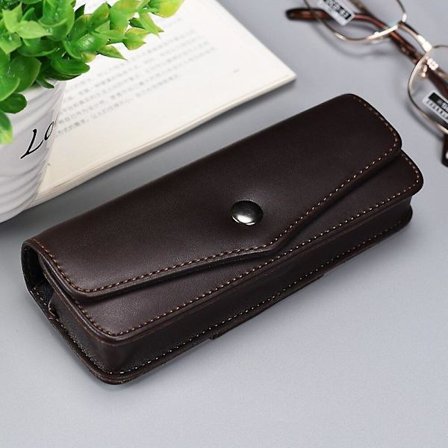 Nyt eksklusivt bælte, bærbar brilleetui i okselæder, herre, bærbar læderlæsebrille opbevaringsboks, telefontasker, værktøjskasser