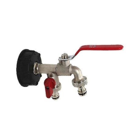 Dubbelhuvudkontakt för IBC Ton Fat Mässingskran Mässingskran Dubbelhuvad Kran Ton Fat CO