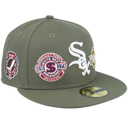 New Era - MLB Grønn fitted Caps - Chicago White Sox MLB 59FIFTY Olive World Series Olive FItted @ Hatstore