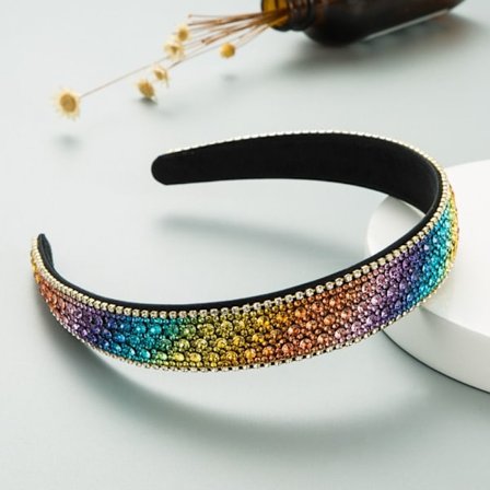 Rhinestone pannebånd Glitter Krystall pannebånd RAINBOW