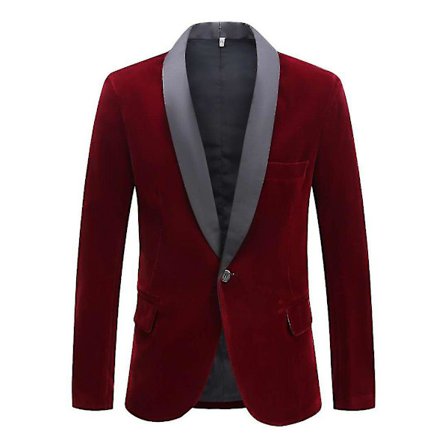 Herre Høst Vinter Fløyel Fritidsdress Jakke Blazer