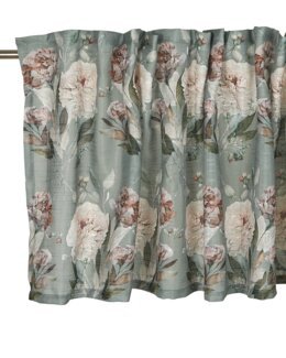 Multibandskappa Doris med tryckt blommotiv Grön - Fondaco