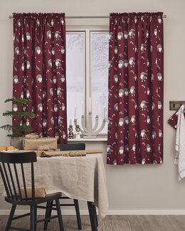 Jouluverhot Tonttu retkellä 2 kpl Punainen