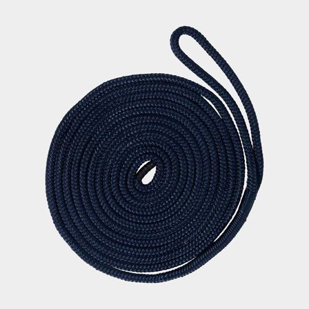 Cima d'ormeggio con occhio impiombato Robline Vinga, doppia treccia in poliestere, Ø12 mm, 6 metri, blu marino