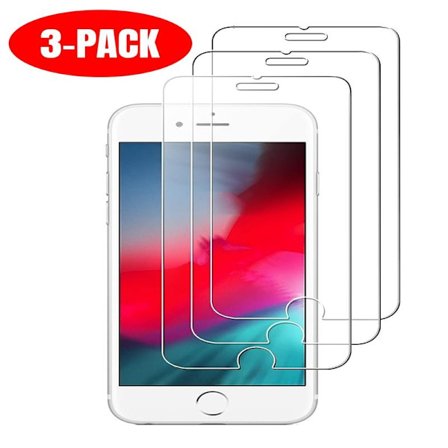 3 stk. Herdet glass iPhone 7/8/SE (2020/2022) Skjermbeskytter Transparent