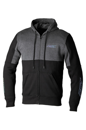 Felpa Moto RST Team Zip Through Nero/Grigio XL