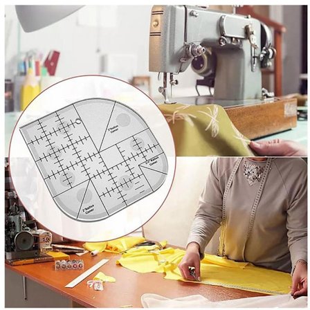 Kaareva kulmaleikkuri viivain akryyli DIY-käsityöt tilkkutäkkien ompelu Te