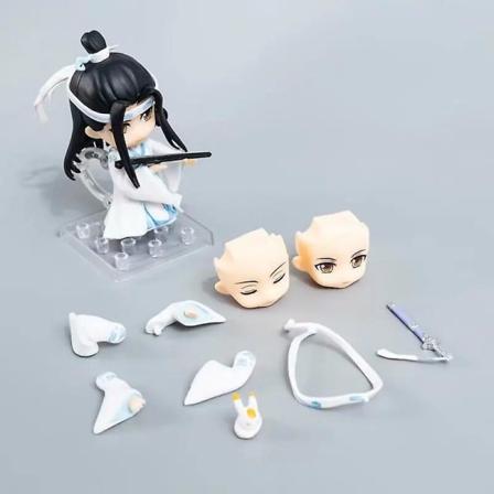 10cm Modaozushi Figur Wei Wuxian Lan Wangji Yilinglaozu Pvc Action Figur Modell Kawaii Samlarobjekt Leksaker Db 1190