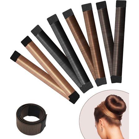 4-delt Hårknold Maker - Magisk Hårbånd - Til Børn & Kvinder - DIY Styler - Skab Nemt en Ballerina Frisure - Skab en Perfekt Hårknold - Hårbånd