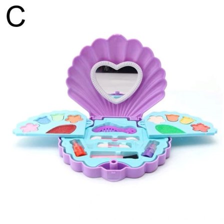 Sminkesæt til piger - Børnekosmetik, Skønhedstaske, Legetøjssæt, Lilla, One Size