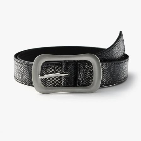Damebelter Vinterspenne Vintage slangemønster dekorative jeansbelte Enkelt trykt belte for kvinner Snake pattern Black 107x2.8cm