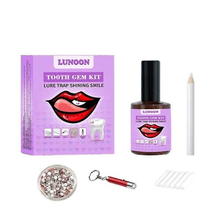 DIY Tandstenssats med Härdningslampa Lim Kristaller Smyckessats Tandsmycken Ädelstenar
