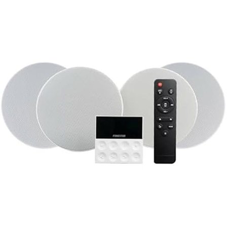 FONESTAR KS-WALL 4 högtalare - Bluetooth USB FM AUX - Svart - Förstärkare - 25 Watt - 4 högtalare