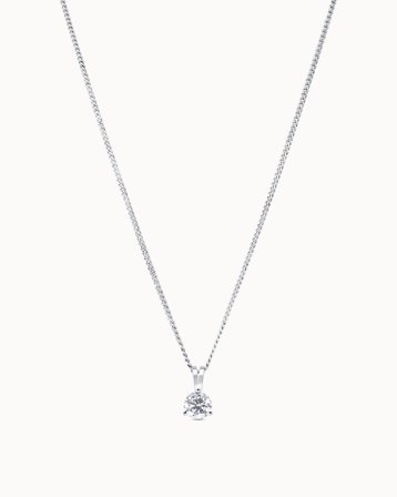 Marianne Naturlig Diamanthalskæde 18K Hvidguld Naturlig Diamant 0.50 Carat - smykker fra Vanbruun