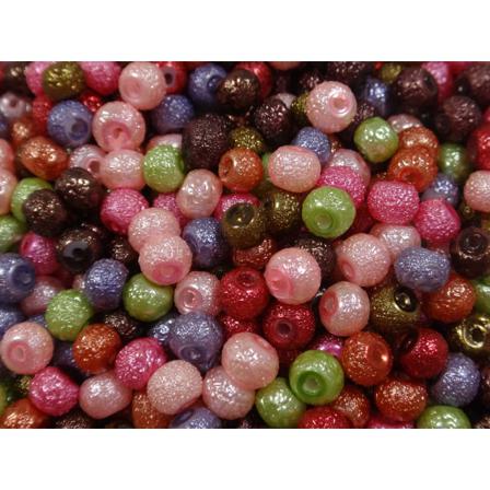 300st Knottriga Glaspärlor 4mm - Blandade Färger Flerfärgad 4 Mm