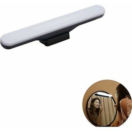 Trådløs badeværelsesvæglampe uden hul LED-makeup-fyldlys skrivebordslampe genopladelig skrivebordslampe badeværelse, kontinuerlig dæmpning