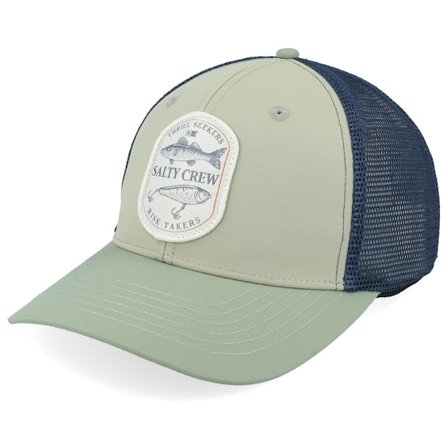Salty Crew - Grønn trucker Caps - Baited Retro Oil Green Blue Trucker @ Hatstore