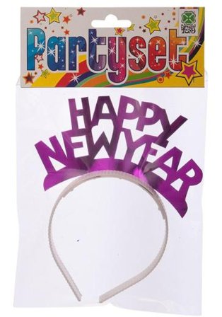 Carnival Toys 4439: Cerchietto Happy New Year In Carta Metallizzata Col.Ass.